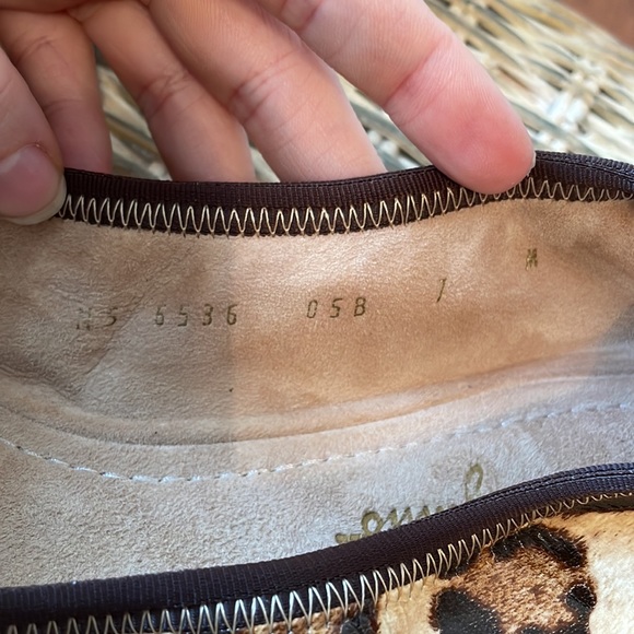 Salvatore Ferragamo My Joy Patent Leather Leopard print ballet flats sz 7 - Picture 13 of 16